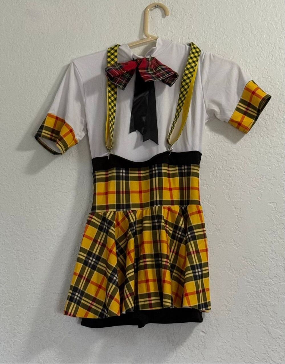 Halloween Tartan School Girl Costume With Strap Medium anime